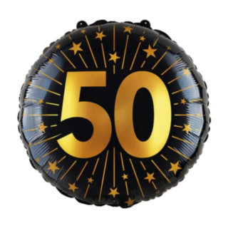 50 År Golden Celebrations Folieballong