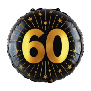 60 År Golden Celebrations Folieballong