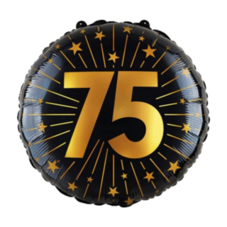 75 År Golden Celebrations Folieballong