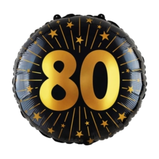 80 År Golden Celebrations Folieballong