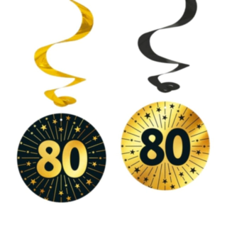 80 År Golden Celebrations Swirls