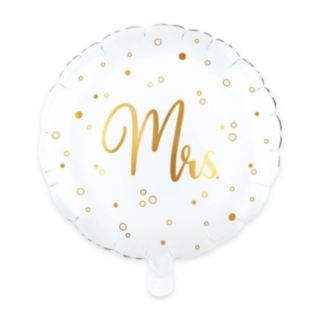 Mrs Folieballong Vit/Guld