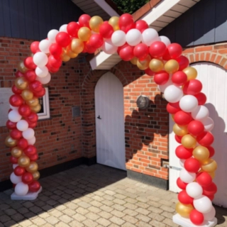 Ballongport Röd/Vit/Guld