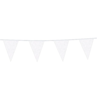 Glitter Flaggirlang Vit
