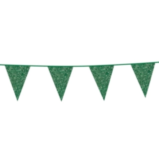 Glitter Flaggirlang Grön