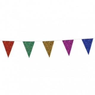 Vimpel Flaggirlang Glitter Multifärgad