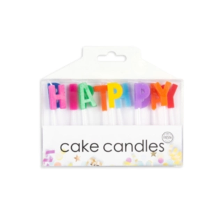 Happy Birthday Tårtljus Flerfärgade