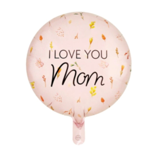 I Love You Mom Folieballong Ljusrosa