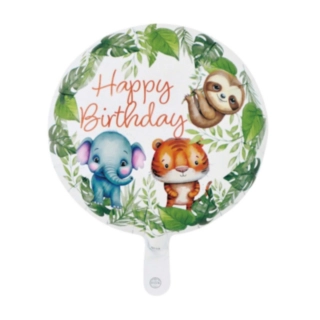 Djungel Happy Birthday Folieballong