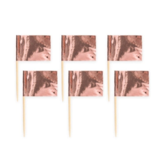 Flaggor Tårtpinnar Roséguld