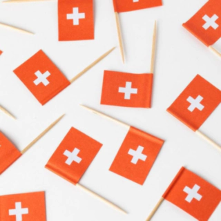 Schweiz Flagga Matpinne