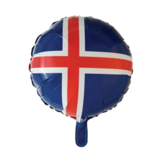 Rund Islands Flagga Folieballong