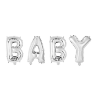 Baby Folieballonger Silver