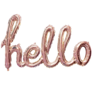 Hello Folieballong Roséguld