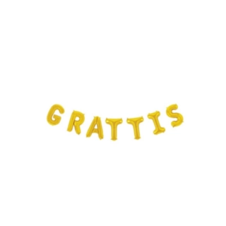 Grattis Folieballong Guld