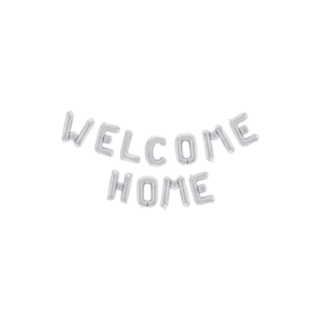 Welcome Home Folieballong Silver