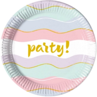 Pastell Party Papperstallrikar