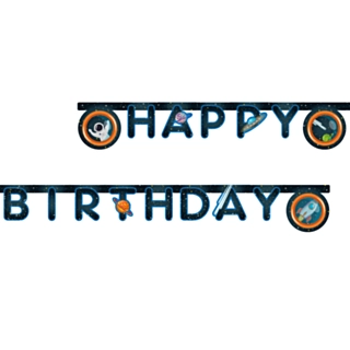 Happy Birthday Rymdraket Girlang