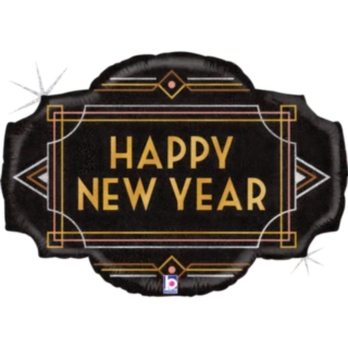 Happy New Year Art Deco Folieballong