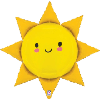 Leende Sol Folieballong