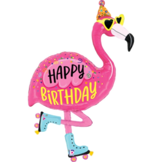 Flamingo Happy Birthday Folieballong