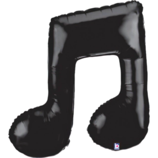 Dubbel Musiknot Folieballong Svart