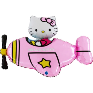 Hello Kitty® Flygplan Folieballong Ljusrosa