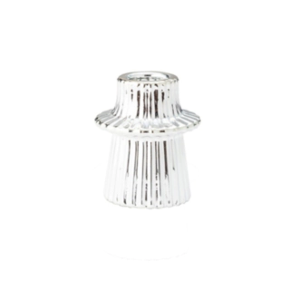 Glasljusstake Silver