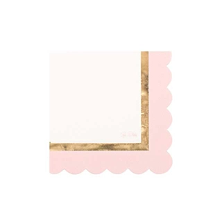 Servetter Vit/Rosa