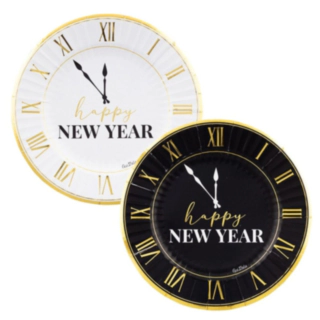 Happy New Year Clock Tallrikar