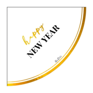 Happy New Year Clock Servetter