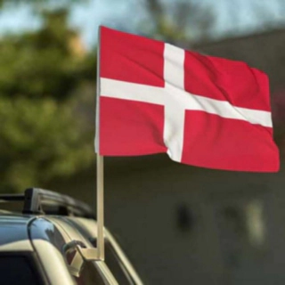 Danska Flaggor För Bil