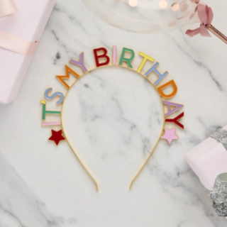 It's My Birthday Hårband Regnbåge