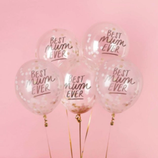 Best Mum Ever Konfetti Ballonger