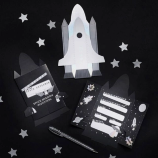 Space Party Inbjudningskort