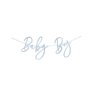 Baby Boy Banner Ljusblå
