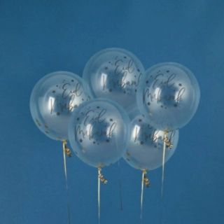 Eid Mubarak Konfetti Ballonger Guld