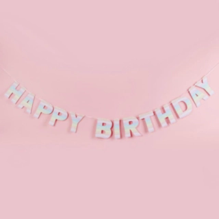 Eko Happy Birthday Girlang Multifärgad Pastell