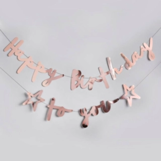 Happy Birthday To You Girlang Roséguld