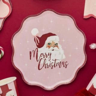 Vintage Jultomte Tallrikar Rosa