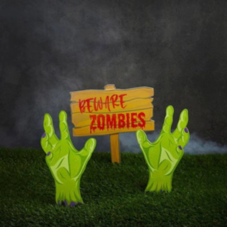 Beware Zombies Skylt