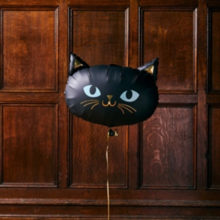 Halloween Folieballong Katt Svart/Guld