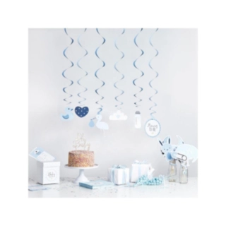 Babyshower Spiraler Blå