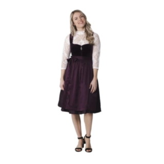 Dirndl Traditionell Aubergine