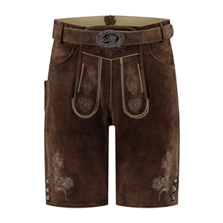 Lederhosen Läder Kort Brun