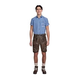 Lederhosen Kort Antikbrun