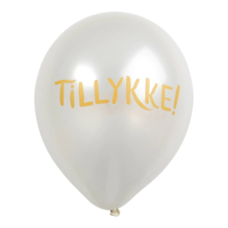 Tillykke Latexballonger Pärlemor