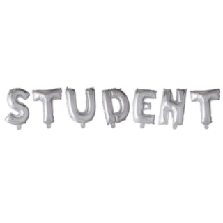 Student Folieballonger Silver