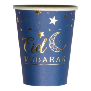 Eid Mubarak Pappmuggar Blå