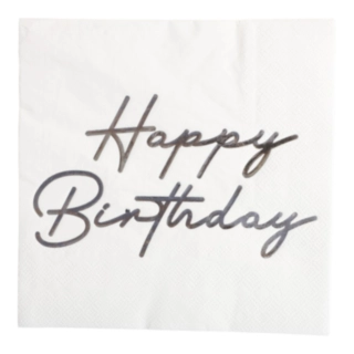 Happy Birthday Servetter Silver